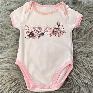Calvin Klein Kids Light Pink Floral Bodysuit